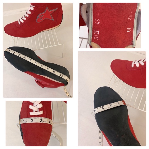 Alpinestars Y2K Red Vintage Suede Racing Boots/EUC - Picture 17 of 17